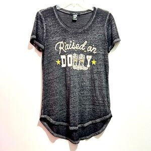 Sable Sky Women’s Raised on Dolly Grey Tee